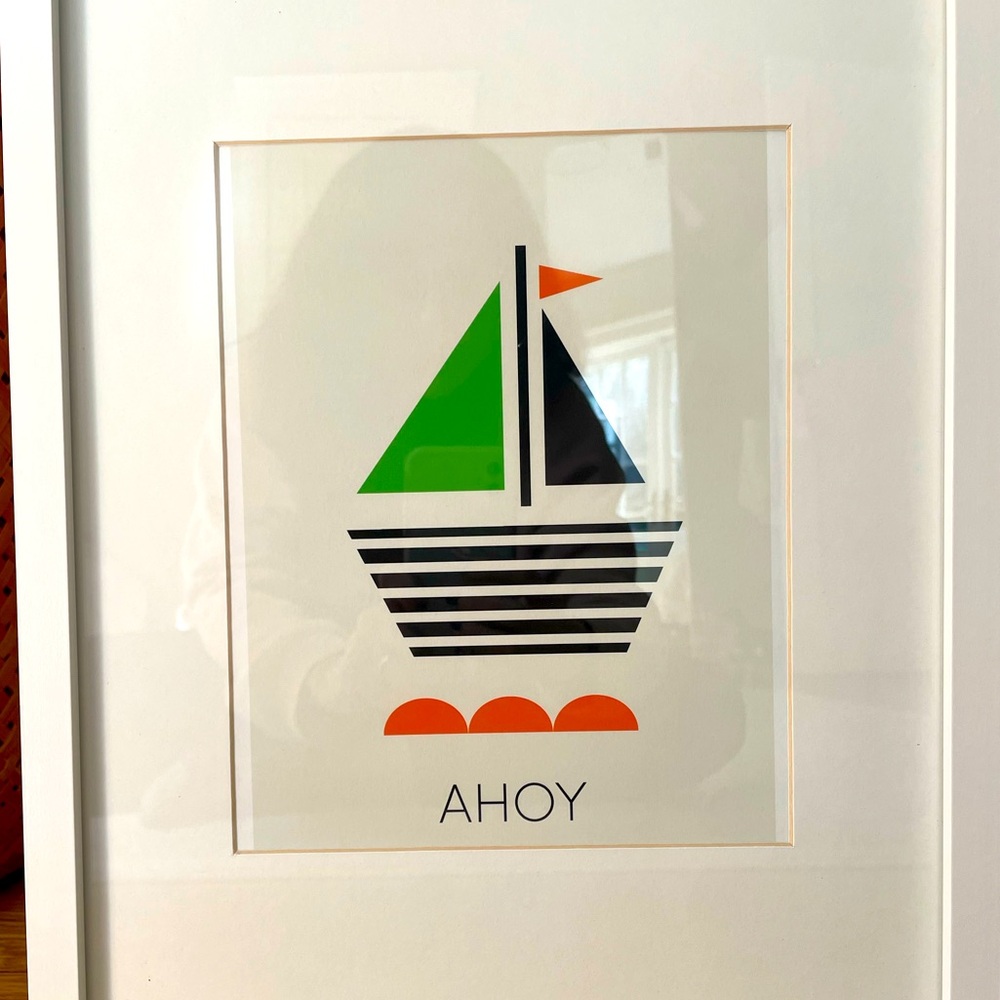 Modern nursery print, pirate/boat themed (FRAME NOT INCLUDED)